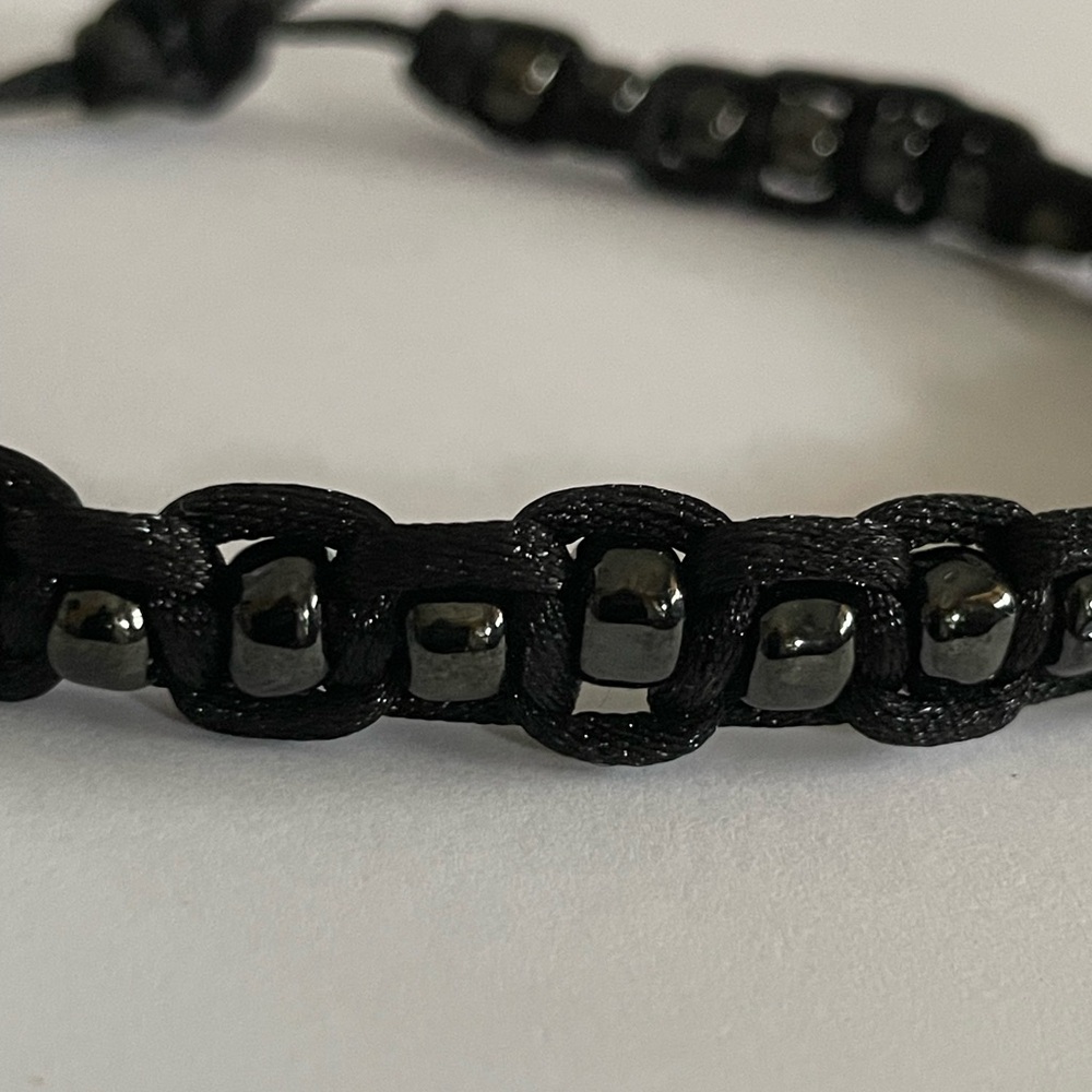 Black Beaded Bracelet